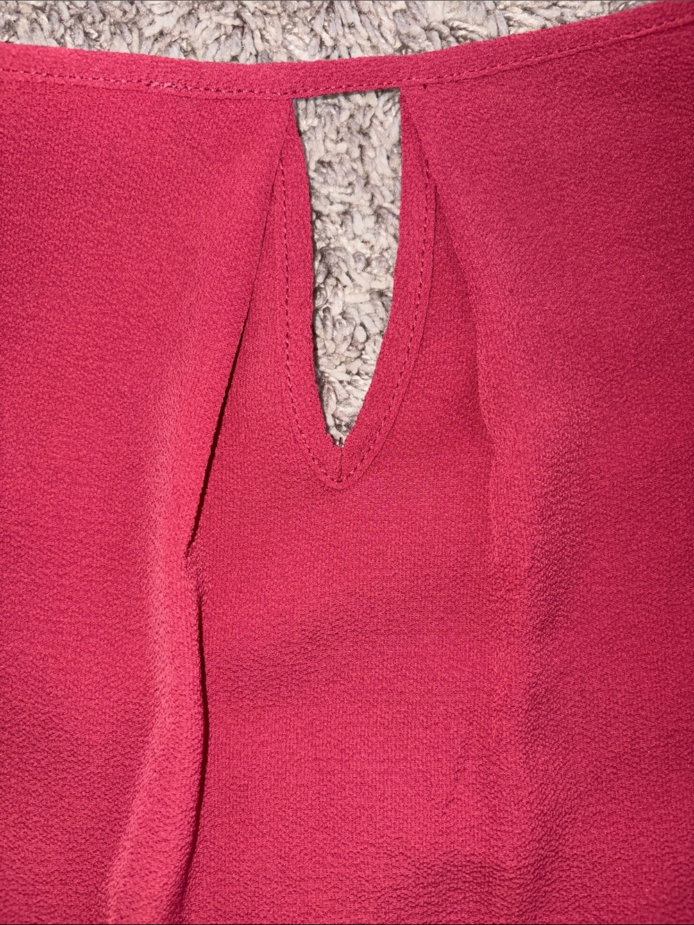 Pink Rose Raspberry Red/pink Short Sleeve Scoop Neck Blouse - Picture 4 of 4
